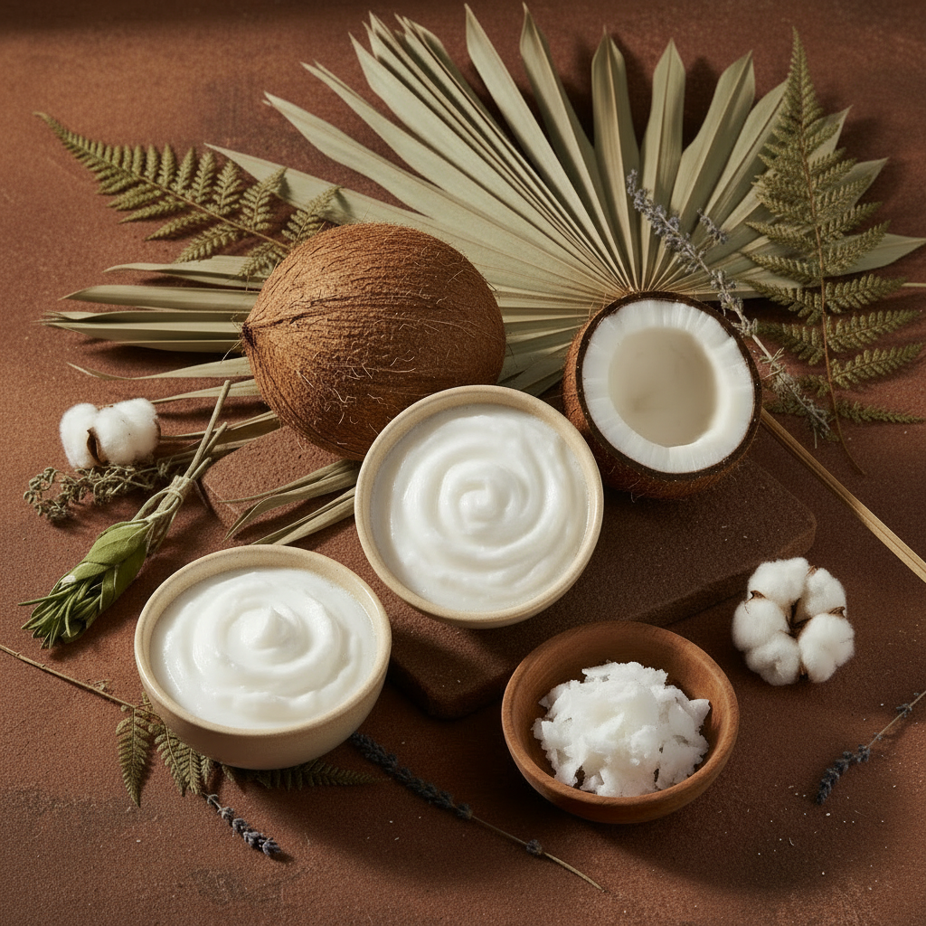 Bol d'huile de coco centré – Herboriste Prophétique